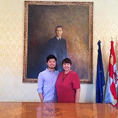 Dr. Alva Cellini and Mike Waseda in Salamanca, Spain